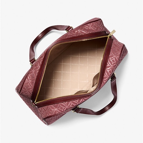 Michael Kors Travel Small Trolley Bag + Duffle Bag+XL Weekender Bag (Oxblood) - Picture 15 of 16